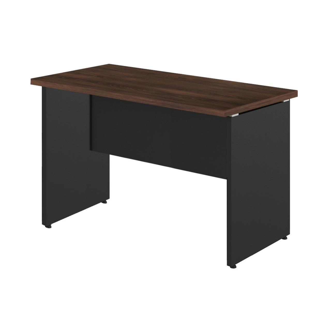 Mesa Escritório PÉ PAINEL – 1,35×0,60m – S/ Gavetas – MARSALA/PRETO – 25420