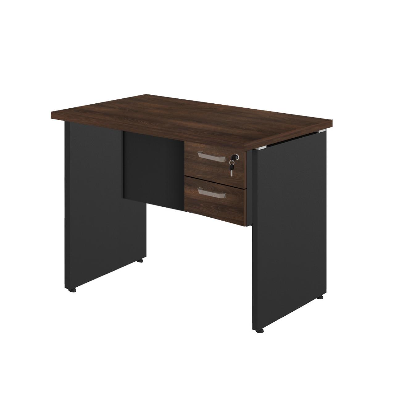 Mesa Escritório 1,20x0,60m - C/ 02 Gavetas MARSALA / PRETO - 23471