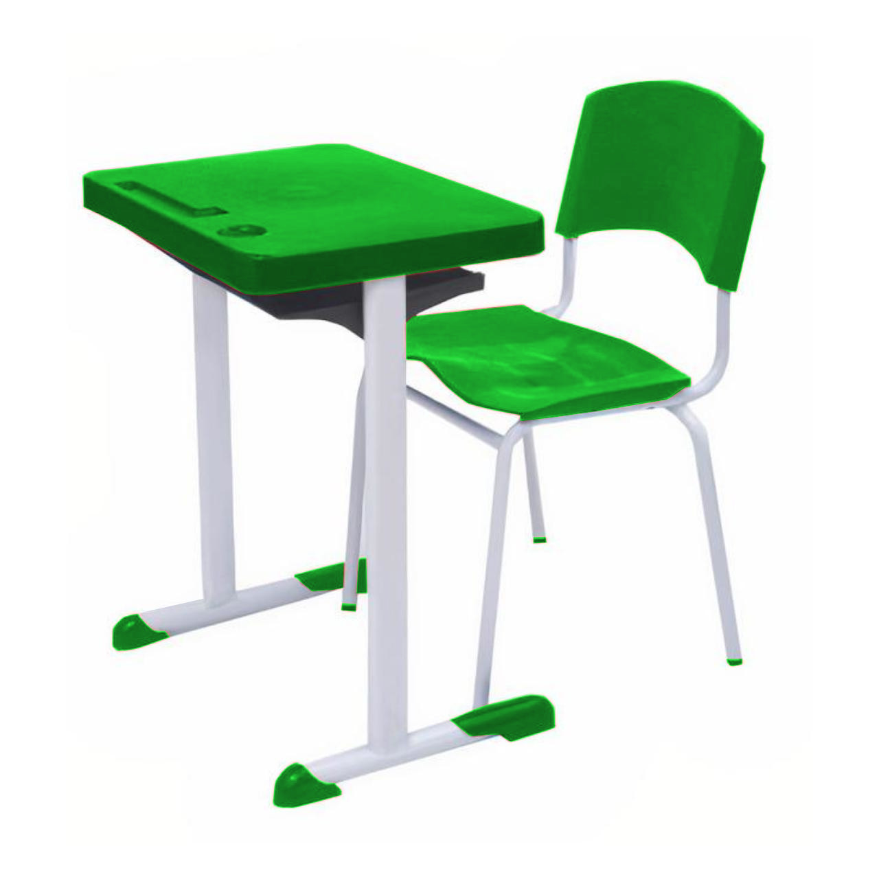 Kit Escolar Individual VERDE – (Mesa e Cadeira) – ADULTO – - COR VERDE - 40084